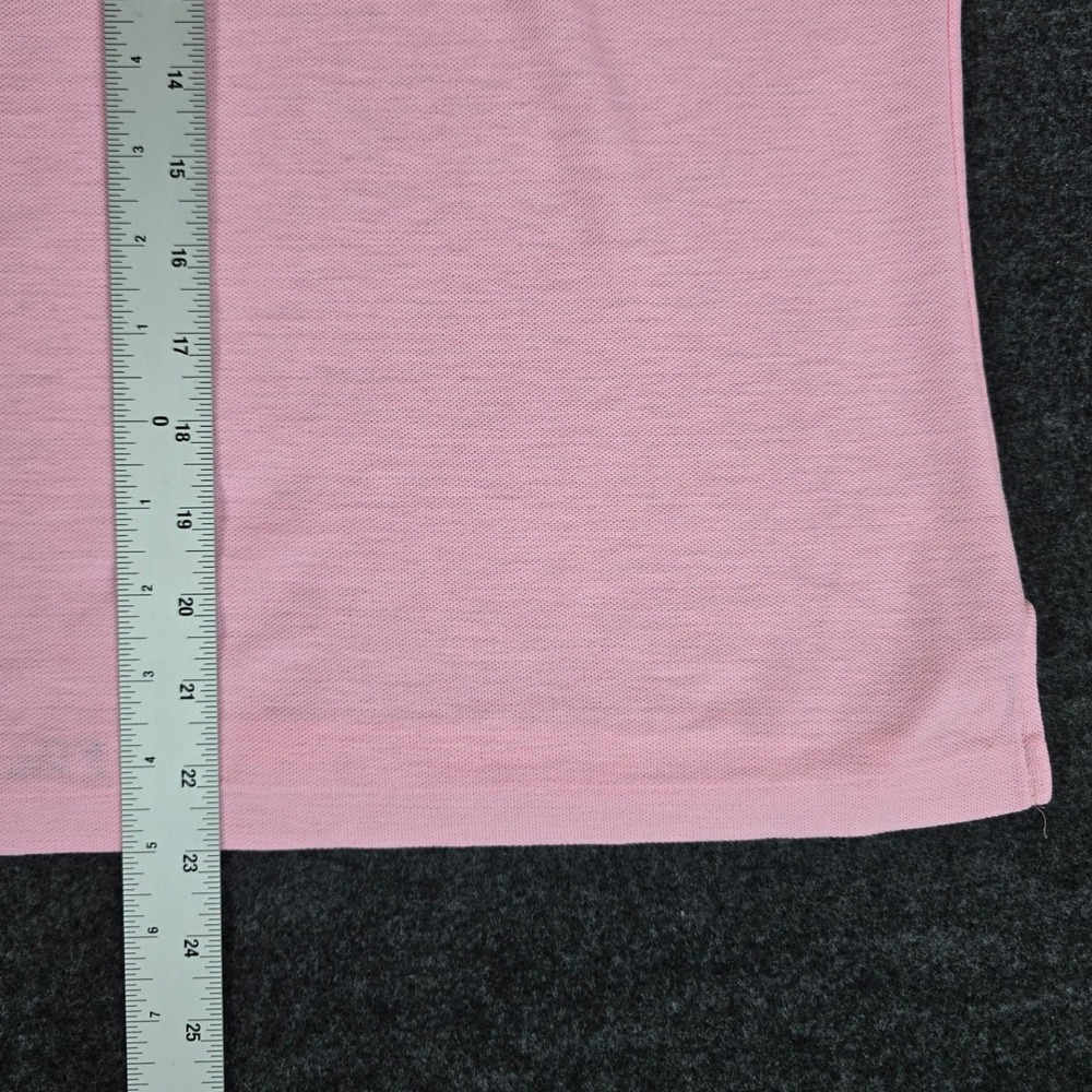 Vtg Haymaker Lacoste Women's Pink Polo Shirt Made in USA Cotton Casual Size L - Picture 8 of 10